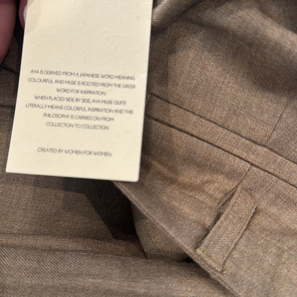 Aya Muse Brown Menti Maxi Wool long skirt slit wrap opening. NWT. - Picture 8 of 8